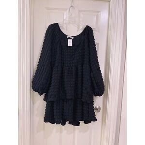 simply southern women black bubble dress size‎ XL NEW WITH TAG